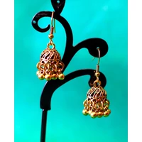 Indiai etnikai jhumka arany szín