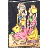 Indiai lányok falitextil