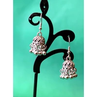 Indiai etnikai jhumka ezüstszín