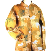 Pamut fregoli kabát barna leopárd