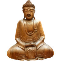 Buddha szobor fa 41 cm