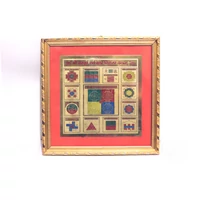 Yantrák és Sri Yantra aranyozott kép keretben
