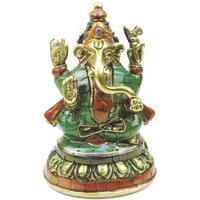 Ganesha szobor díszes réz 10 cm.