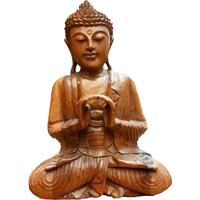 Buddha szobor fa 43 cm