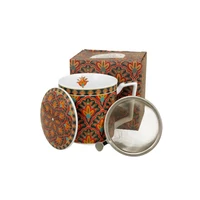 Geometrikus fémszűrős bögre