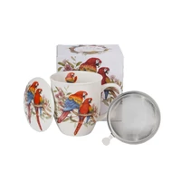 Papagályos fémszűrős bögre