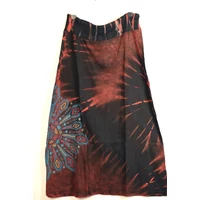 Batikolt pamut őszi szoknya mandalás