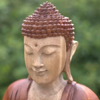 Buddha szobor üdvözlő fa 30 cm.