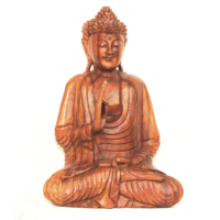 Buddha szobor fa 42 cm