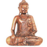 Buddha szobor fa 41 cm