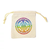 Sri Yantra fehér ajandék tasak