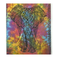 Elefánt batikolt szinesben