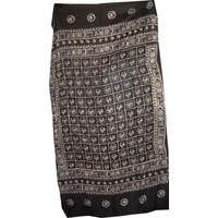 Sál fekete - fehér mantrás vékony nagy