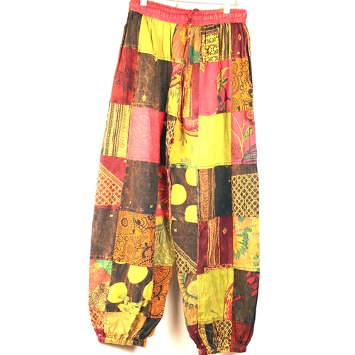 Foltvarrott színes nadrág L/XL a