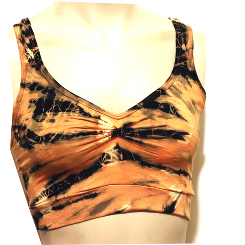 Batik top narancs fekete