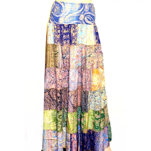 Indiai selyem patchwork szoknya