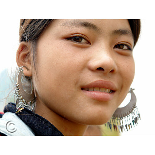 Hmong -törzsi- fülbevaló S hill