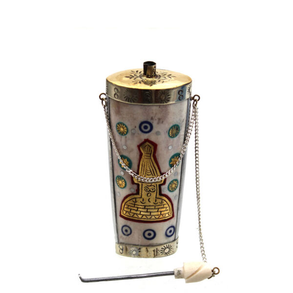 Tibeti parfüm/tubák tartó csont 