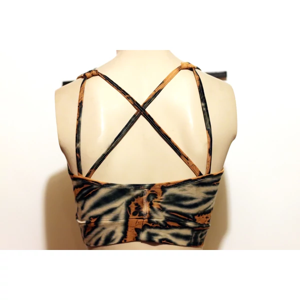 Batik top mustár szürke