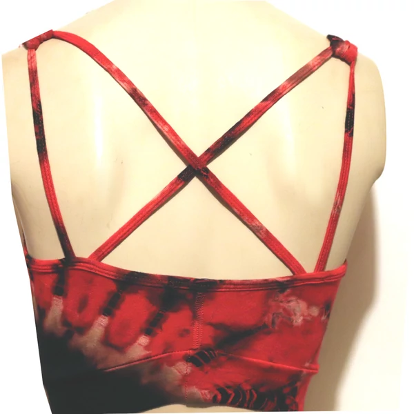 Batik top piros fekete