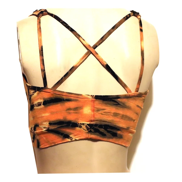 Batik top narancs fekete